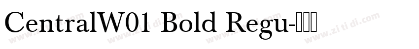 CentralW01 Bold Regu字体转换